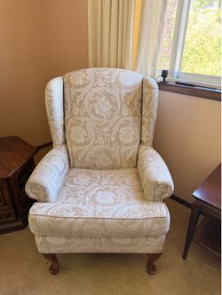 Traditional wing back chair