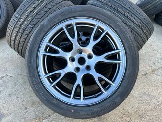 (4) 2025 Tesla Model S 19" Tempest OEM Wheels Rims NEW Continental Tire 100% TPM