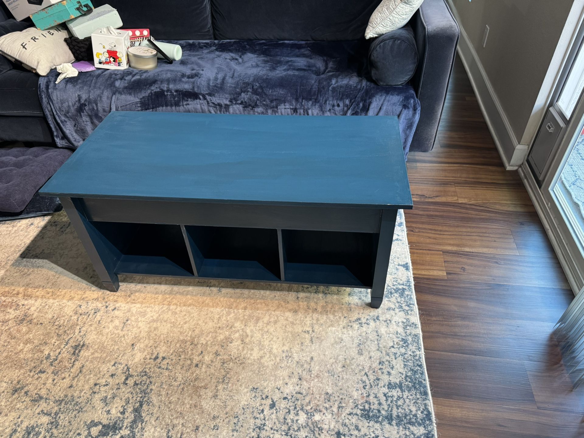 Coffee Table With Storage And Dining Table Teal