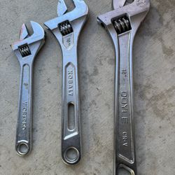 Crescent Wrench 8 Inch 10” And 12 Inch Bundle
