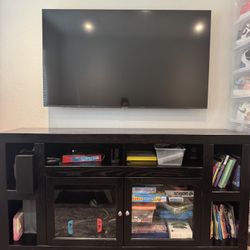 Entertainment Shelf Dark Wood 