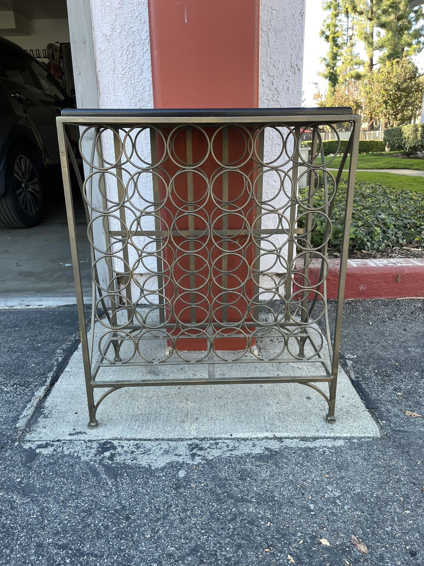 FREE- Wine Rack- Solid Marble Top
