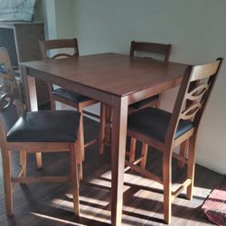 Bar Height Table & 4 Chairs