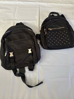 Two Black Backpacks