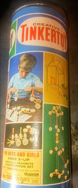Vintage  The Original Tinkertoy "Junior Architect" Set No. 136