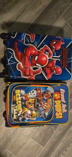 Kids Luggage Set Spider-Man and Paw Patrol