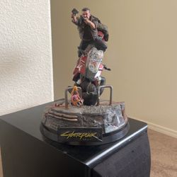 CYBERPUNK 2077 COLLECTOR'S V IN ACTION MOTORCYCLE STATUE 10" FIGURE PS4 XBOX PC