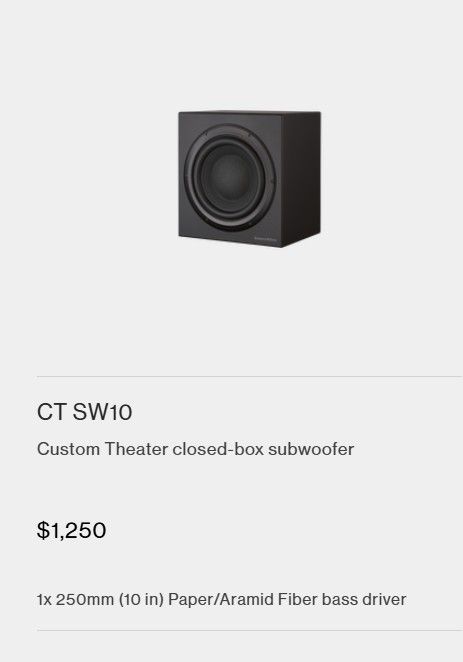 Bowers And Wilkins Subwoofer