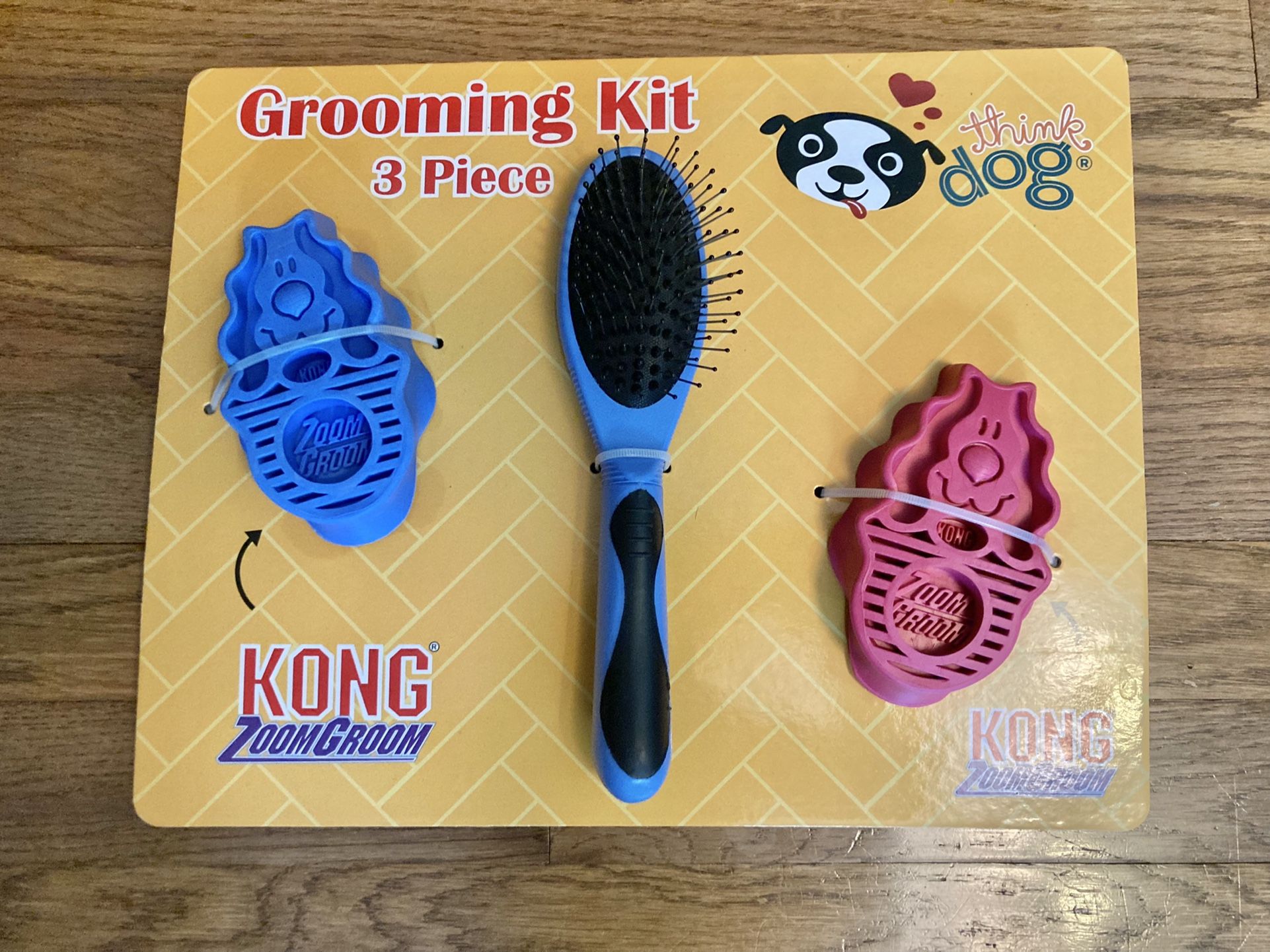 NEW Kong ZoomGroom 3-Piece Grooming Kit