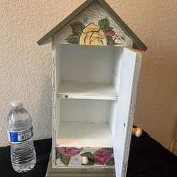 Decor-Very Nice Wooden Mini House For Counter or Tabletop Vintage Style Design. Approx. Dimensions: 17” x 8 1/2”. ONLY: $10!