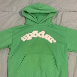 Sp5der hoodie,green,