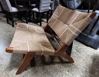 New Mod Boho Bohemian Japandi Accent Chair