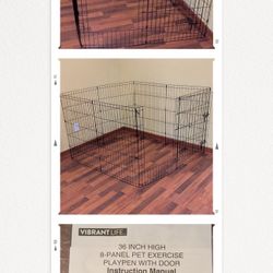 Vibrant Life 36 Inch Pet Exercise Playpen Kennel