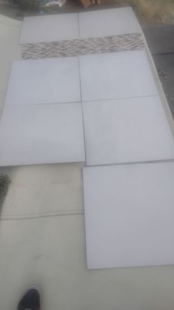 White porcelain 24x24" tile