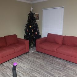 Kyle Scarlet 2 Piece Living Room Set