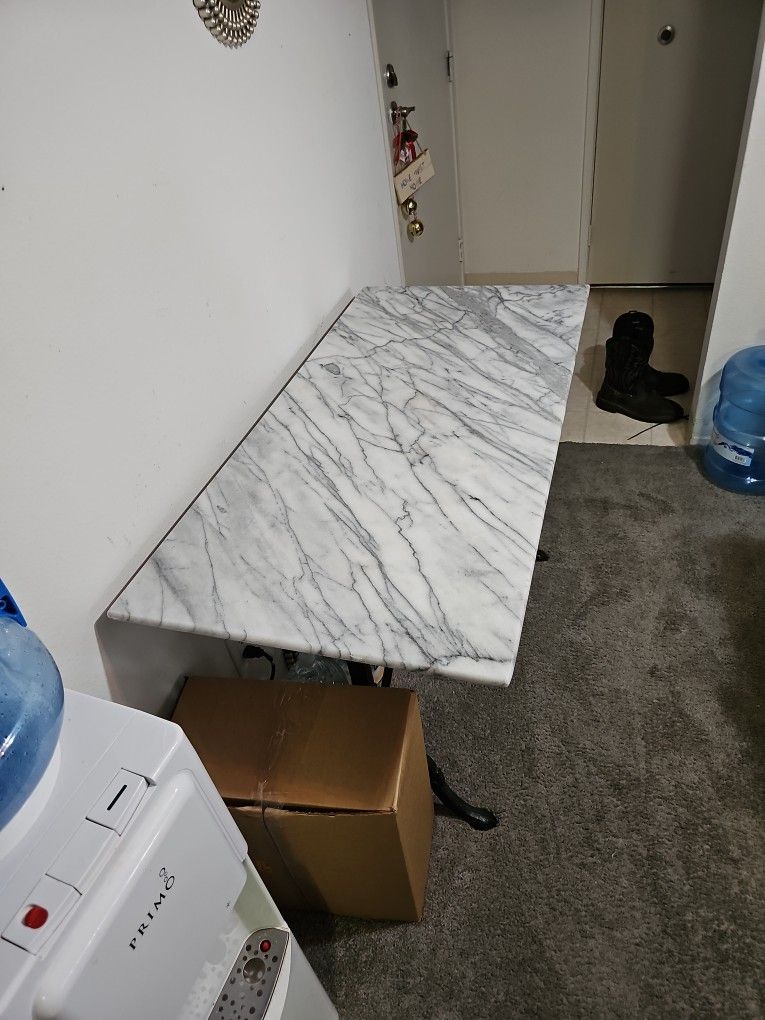 Granite Table With Rot Iron Base 