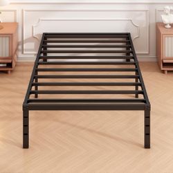 Twin Size 14 Inch Twin Bed Frame - Sturdy Metal Platform 
