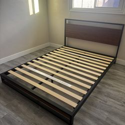 Bamboo Platform Bed Frame QUEEN size