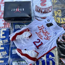 Jordan 11 🍒 Sz 10 76ers Jersey 