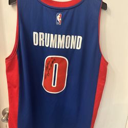 Detroit Pistons Andre Drummond Signed Jersey
