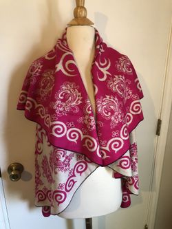 Pashmina Pink Reversible 100% Cashmere Round 
