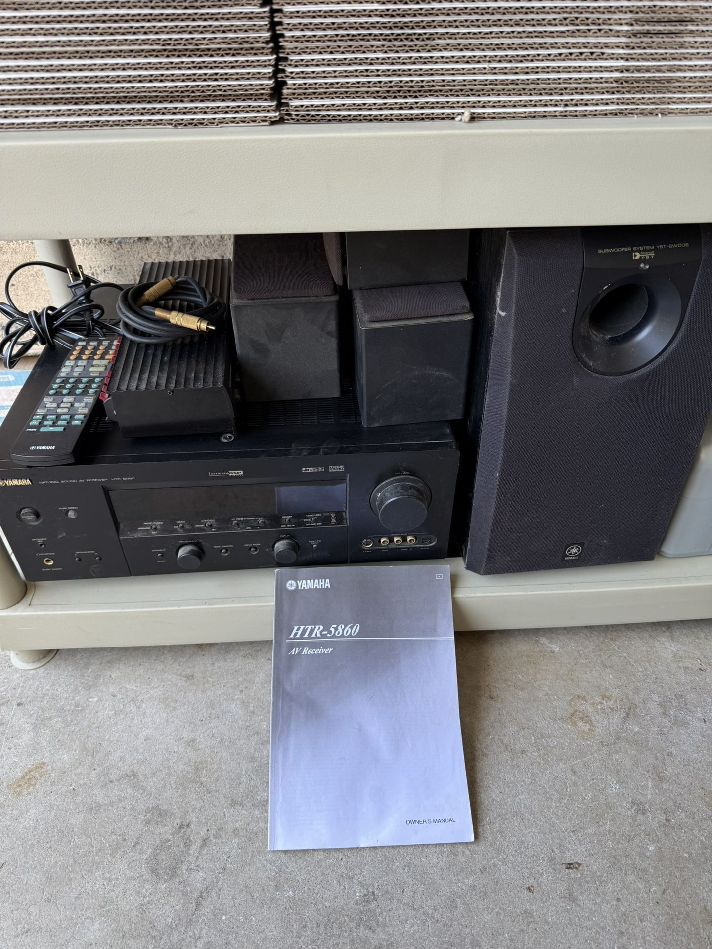 Yamaha AV Receiver With Speakers And Subwoofer
