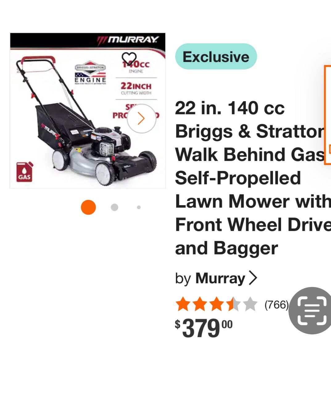 Lawn Mover Murray Gas Self Propelled !