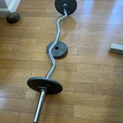 Curl Bar And Weights