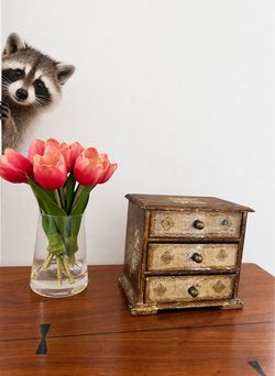 Vintage-Style 3-Drawer Jewelry Box