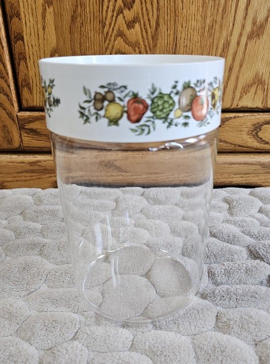 VTG PYREX SPICE OF LIFE SEE N STORE CANISTER - 7.5"