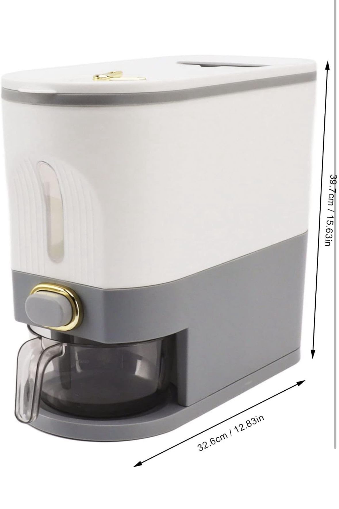Rice Dispenser, Large Grain Storage Container with a Rice Washer Measuring Cup, Grain Container Storage with Lid, Household Cereal Dispenser Bucket fo