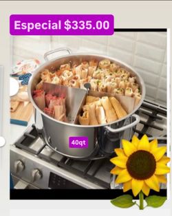 Olla Tamalera Vaporera 40qt Con Nuevo divisor y Parrilla Capacidad Para 120 Tamales Para Birria Pozole Menudo Barbacoa $335.00 Especial Princess House