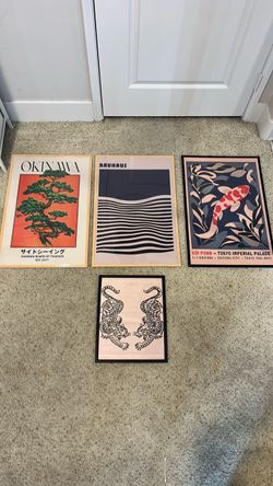 Framed Japanese posters