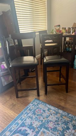 2 Free Chairs One Needs Cushion To Be Screwed To Wood