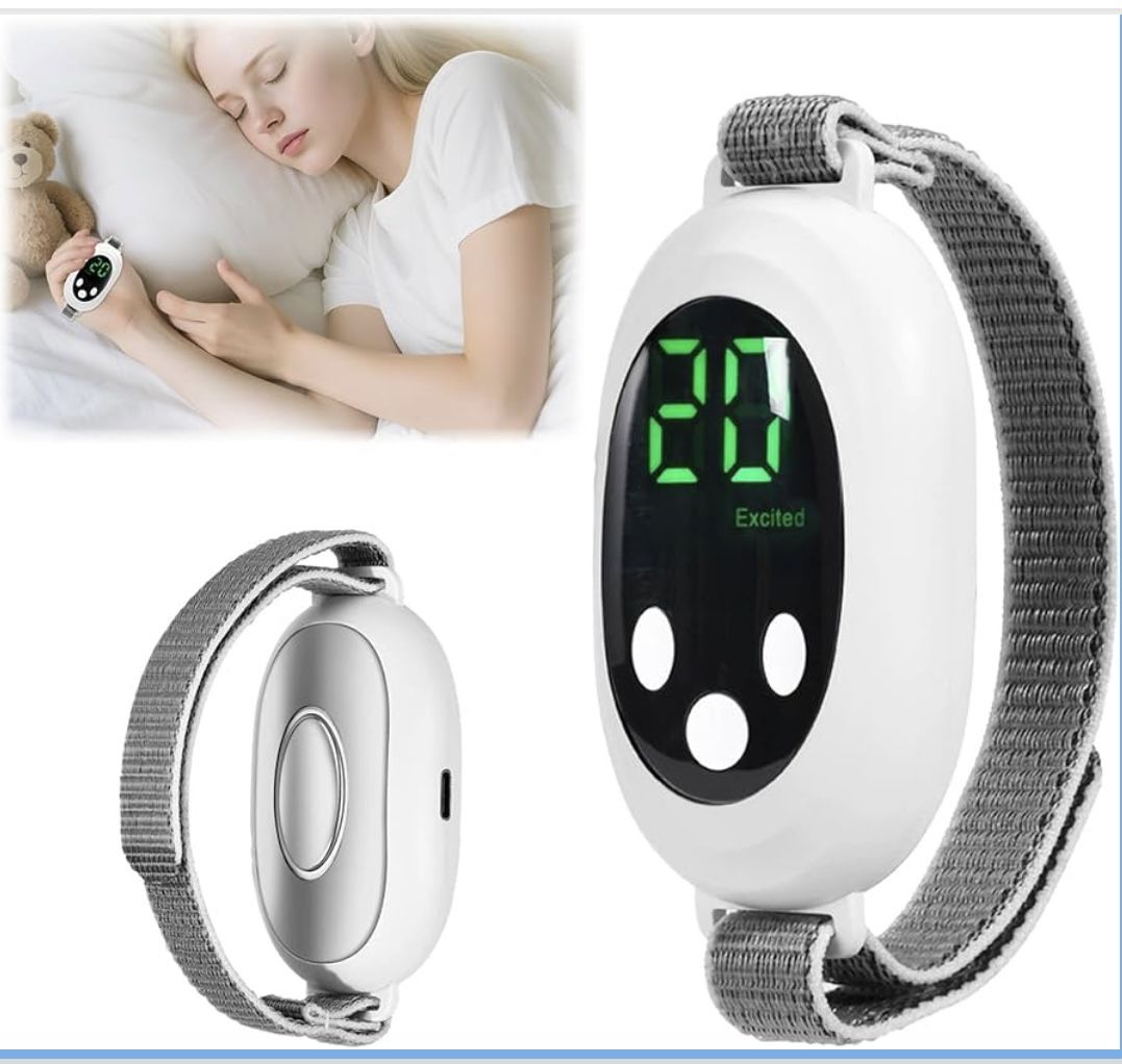 Handheld Sleep Aid Device, Portable Anxiety Insomnia Relief Device Improve Sleep, USB Rechargeable & 20 Intensity Levels, White