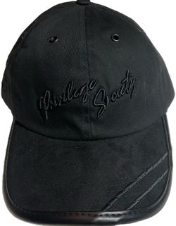 Privilege Society Black Tono Signature Craft Leather & Suede Strap-Back Dad Hat