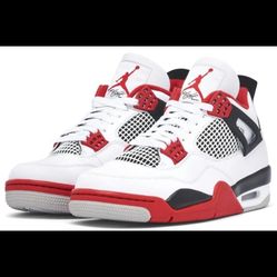 Retro 4 Fire Red Size 7 
