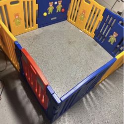 $45 Firm ! Kidzone Interactive Baby Playpen 8 Panel Safety Gate , Multicolor
