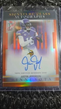 2025 Topps Signature Class Justin Jefferson Auto /50