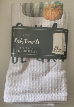 Grateful Fall Theme Dish Towels