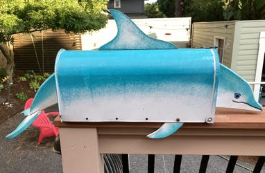 Dolphin Mailbox Post Mount