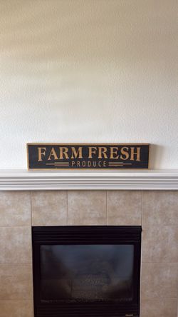 Farm Fresh Produce Wooden Sign