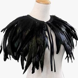 Unisex/Women/Men Natural Feather Shrug/Cape/Shawl/Collar for Halloween Costume or Cosplay