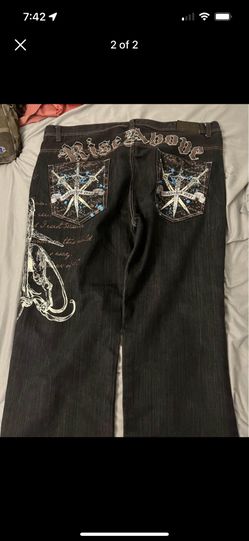 Y2K Like ED HARDY, AFFLICTION baggy jeans