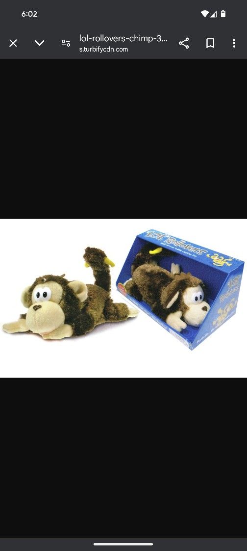 LOL Rollover Monkey Pets – Brown Laughing Chimp Plush Toy, Motion Activated