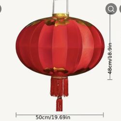 4 Large red lanterns