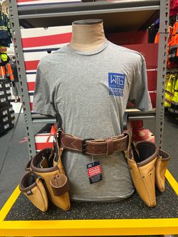 Left handed leather super framer belt