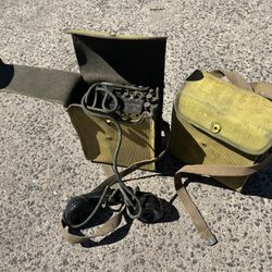 Pair Of Vintage US Army  Signal Corps Military Field Phone Telephone WWII