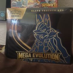 (MAY BUY SEPERATE) (ALL SEALED) Pokemon Booster Box: 2x Surging Sparks | Pokemon ETB: 1x Mega Lucario