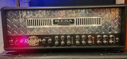 Mesa Boogie Triple Rectifier Solo Guitar amp head with footswitch and slip cover